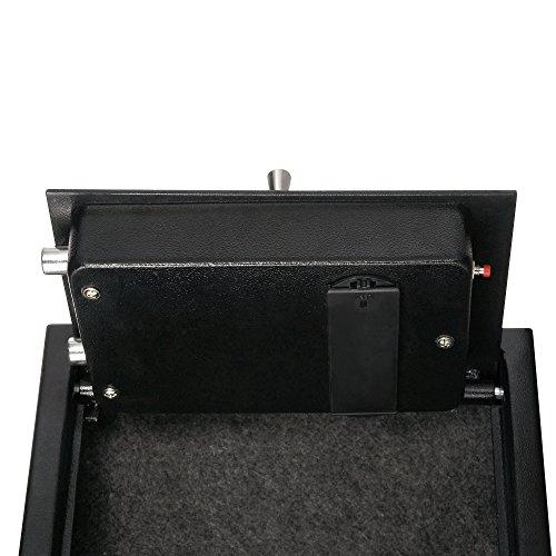 Paragon Lock & Safe Paragon Safes SAFES 7730 Digital Security Drawer Safe with 2 Keys Solid Steel Lockbox for Drawer, Closet, or Vehicle (Dark Gray), 83-DT5914