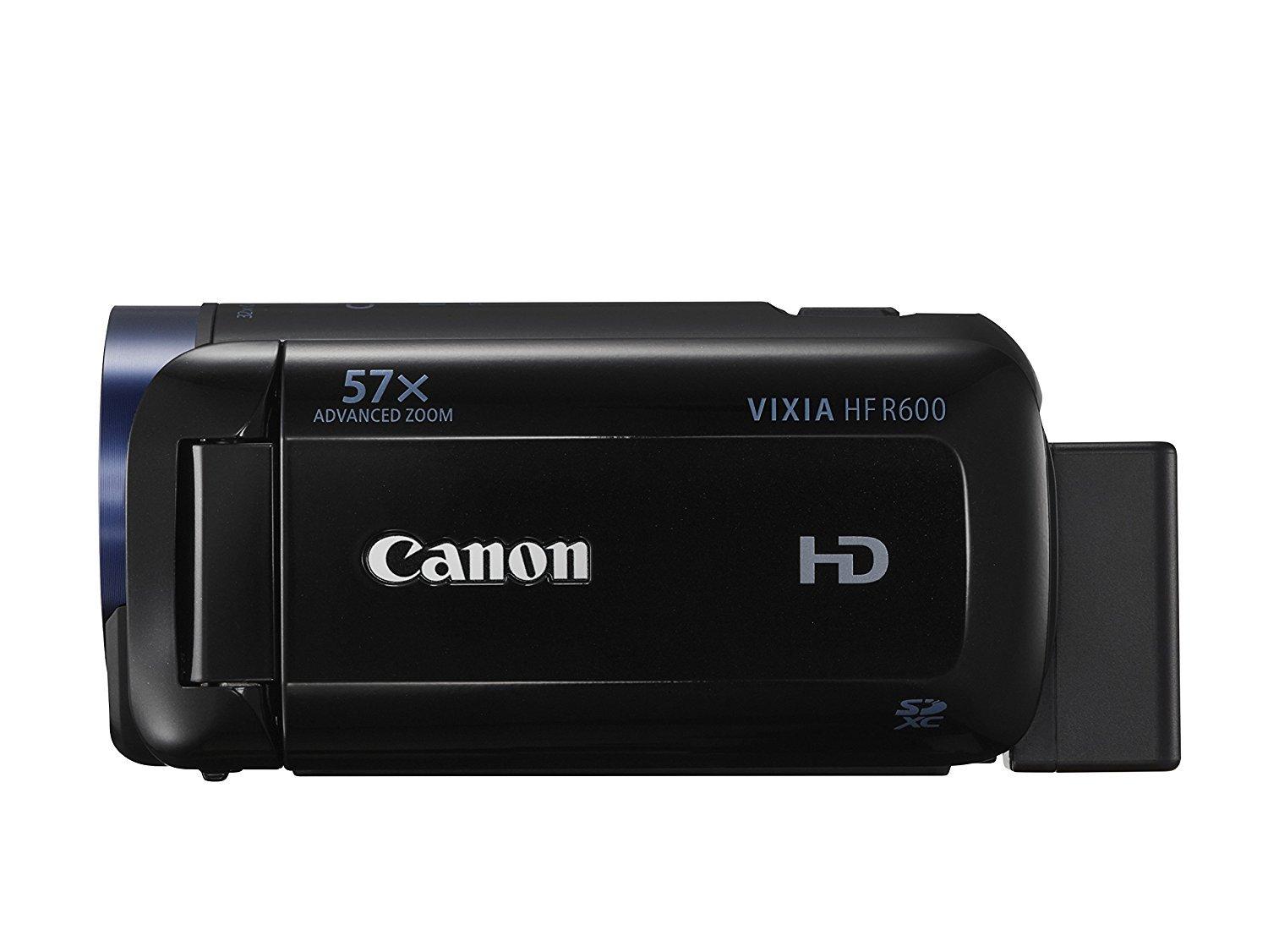 Canon Canon VIXIA HF R600 Full HD Camcorder with 3 inch Touchscreen and 57x Advanced Zoom - Black (Renewed)
