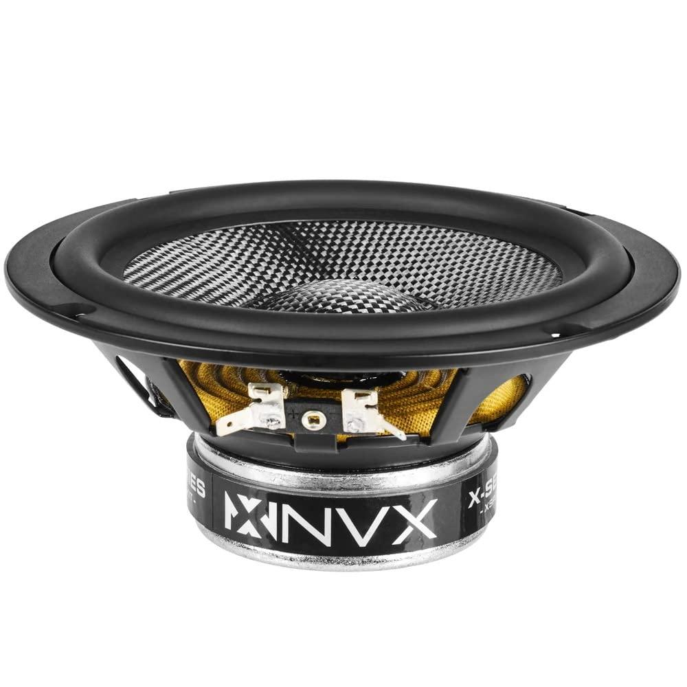 NVX NVX XSP65KIT 6.5\" Car Speakers, 600W Max, 200W RMS, 2-Way 6-1/2 inch Component System w/ 1\" Silk Dome Tweeters & Passive X-Overs, Easy to Install in Cars/Trucks/Doors (Pair)