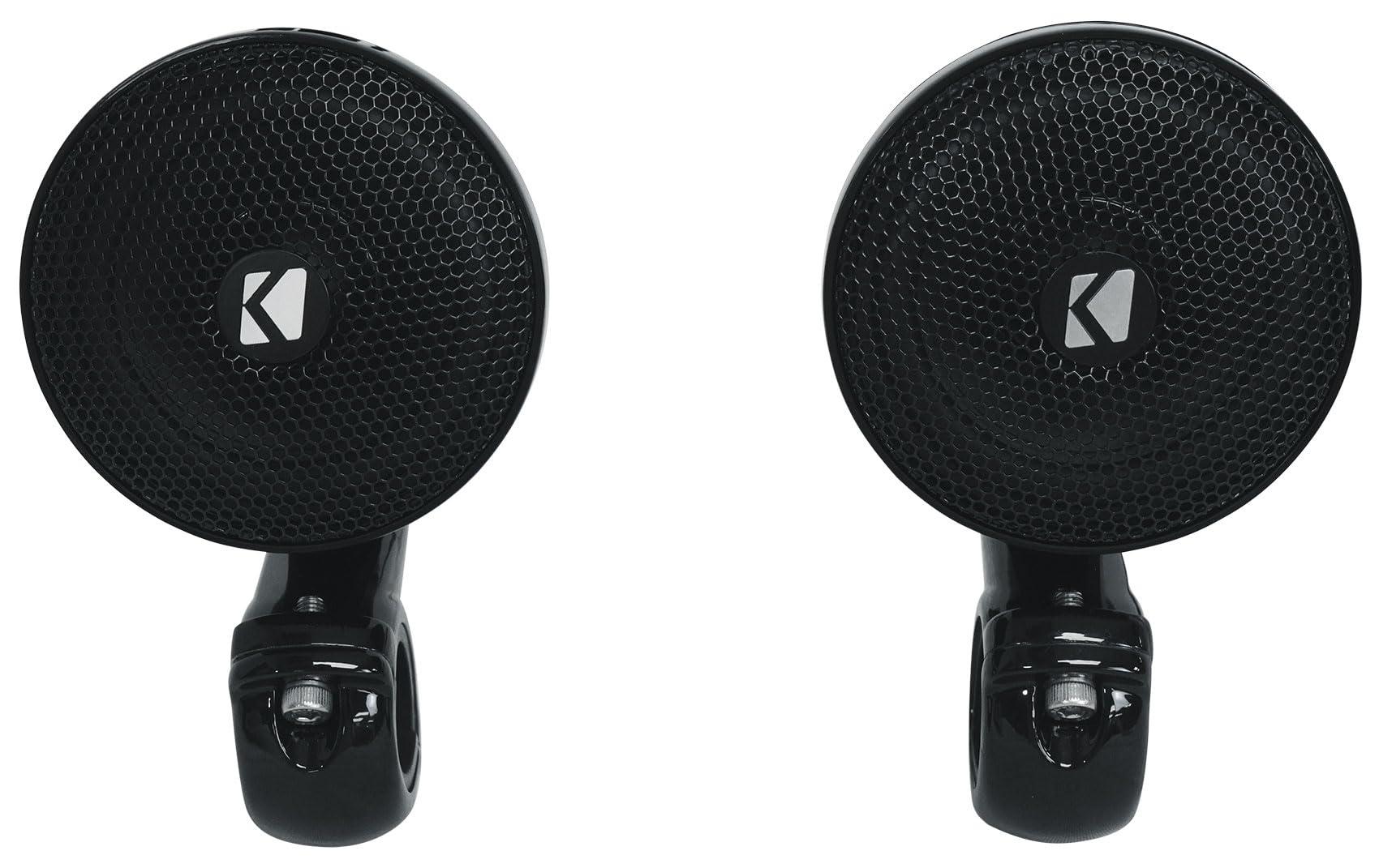 Audiosavings Audiosavings Bundle: (2) Kicker 47PSMB32 3\" 100w PSM Motorcycle/ATV Handlebar Speakers in Black PSMB32 Bundle with Rockville ATV220 2 Channel UTV/Motorcycle Bluetooth Amplifier IP65 Micro (2 Items)