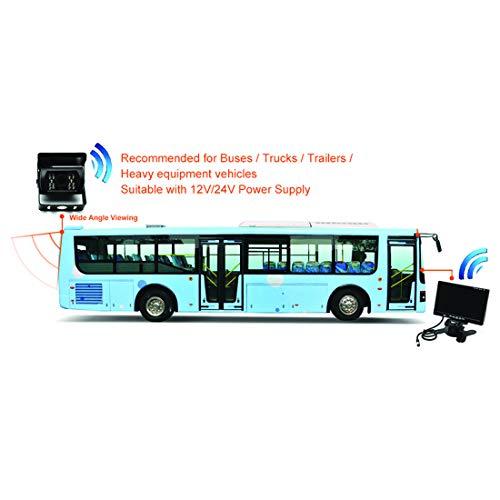 Eaglerich Eaglerich 2.4G Wireless AV Cable Transmitter and Receiver for Bus Car Video Monitor Truck Reversing Rear View Backup Camera 200m Range