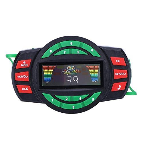 XYC XYC UTV ATV Bluetooth Amplifier Sound System Hand-Free Speakers FM USB Audio System Stereo 3 Inch Speakers 12V Motorcycle Waterproof Audio FM Radio Stereo Speaker (Blue&Silver Star)