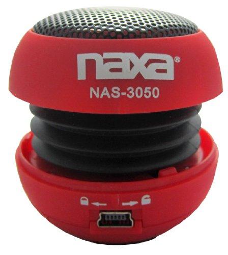 Naxa Electronics NAXA Electronics NAS-3050 Portable Speaker with Aux-In Function (Red)