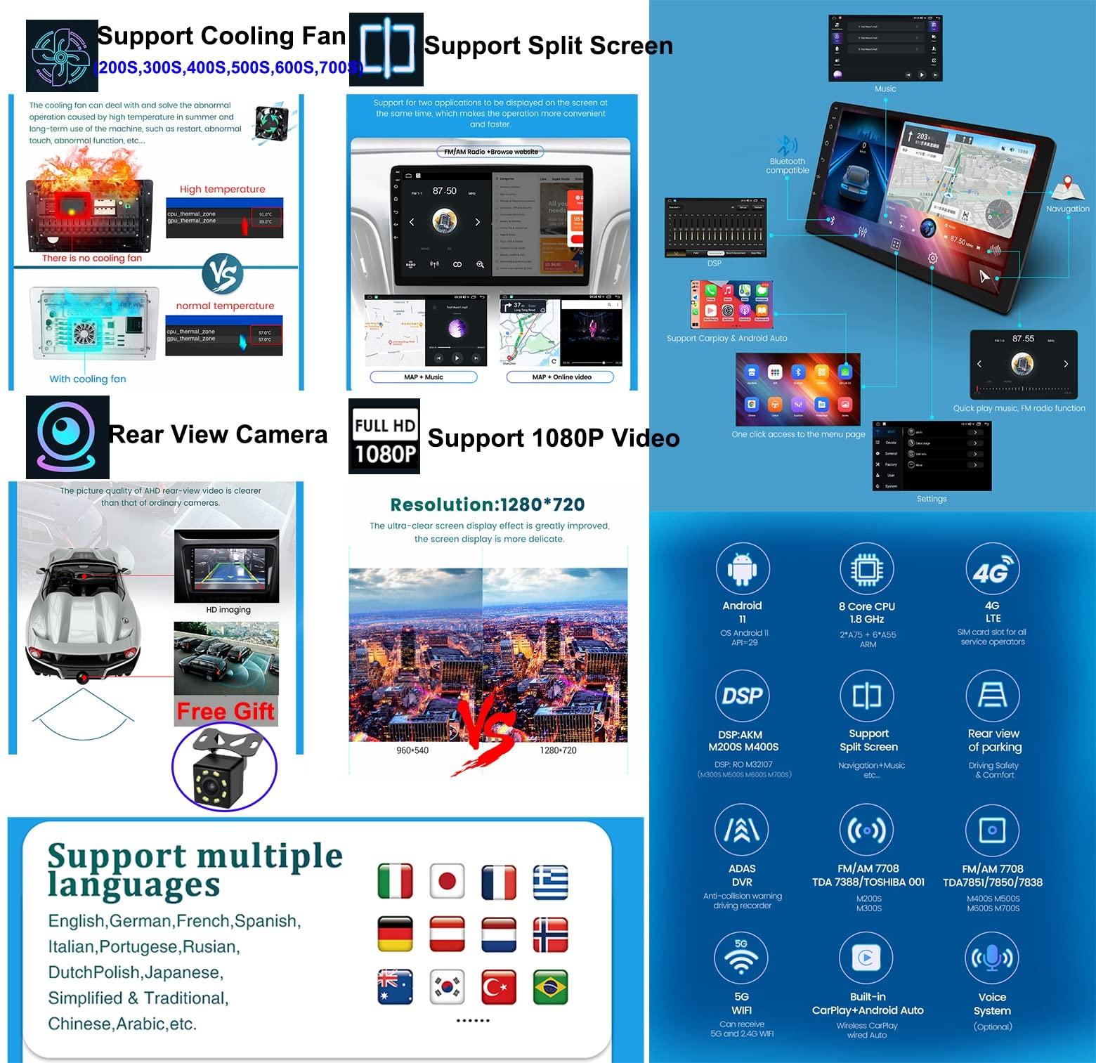 Charmstep 9" Android 11 Car Radio for Volkswagen VW Jetta 5 2005-2010 Multimedia Video Player Car Stereo GPS Navigation with Carplay Bluetooth WiFi 4G SWC DSP+Backup Camera,M150s/2+32g/b