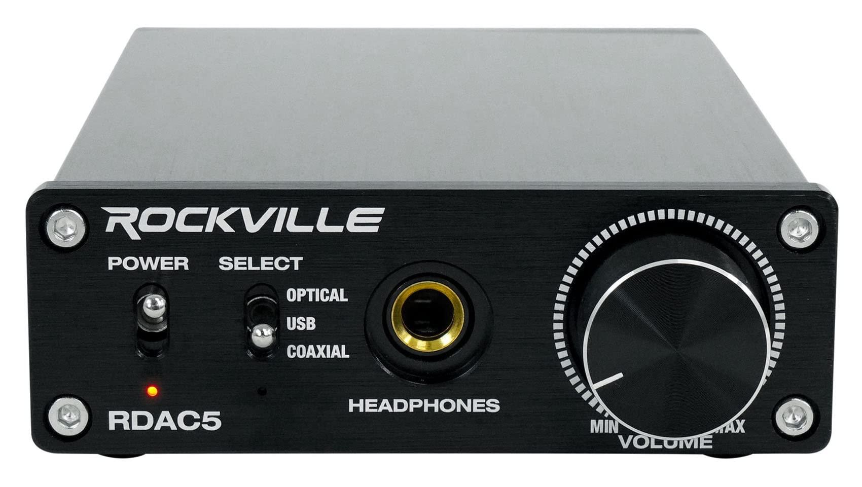 Rockville Rockville RDAC5B DAC Digital to Analog Converter USB/Optical/RCA/Headphone Amp