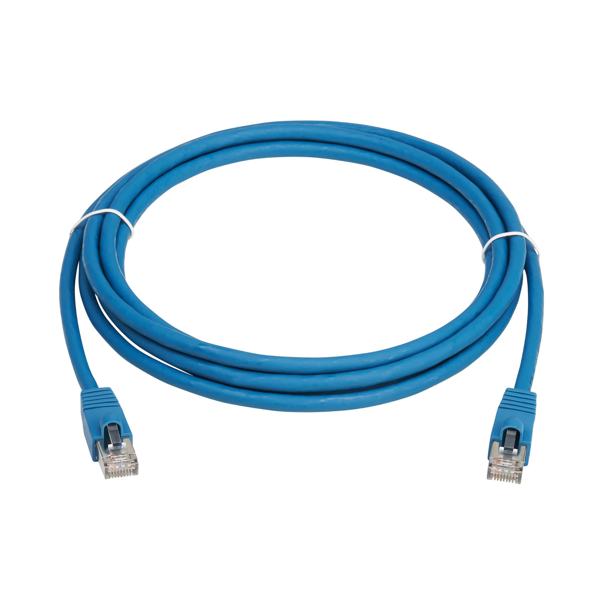 Tripp Lite Tripp Lite Cat8 40G PoE Shielded Ethernet Cable, 13.1 Feet / 4 Meters, Flame-Resistant LSZH Jacket, Power Over Ethernet, Snagless RJ45, SSTP, Male-to-Male, Blue(N272L-F04M-BL)