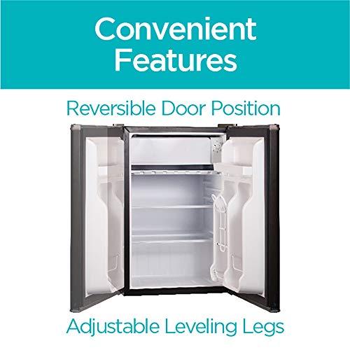 BLACK+DECKER BLACK+DECKER BCRK25B Compact Refrigerator Energy Star Single Door Mini Fridge with Freezer, 2.5 Cubic Feet, Black