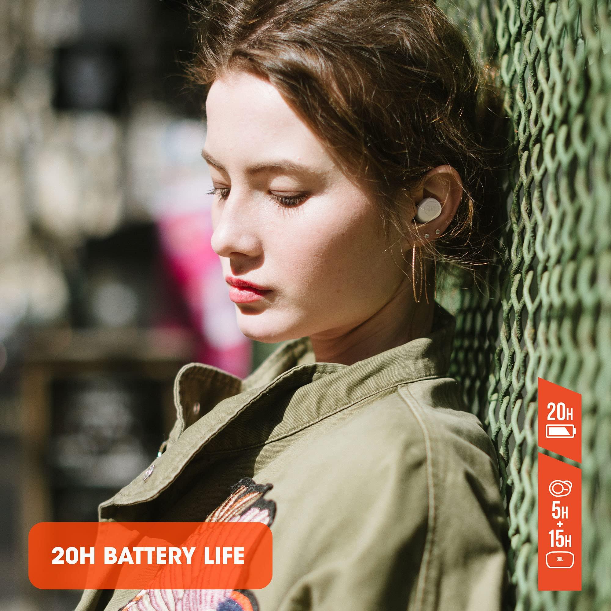 JBL JBL Vibe 100 TWS True Wireless In-Ear Headphones w/Charging Case - Black (Renewed)