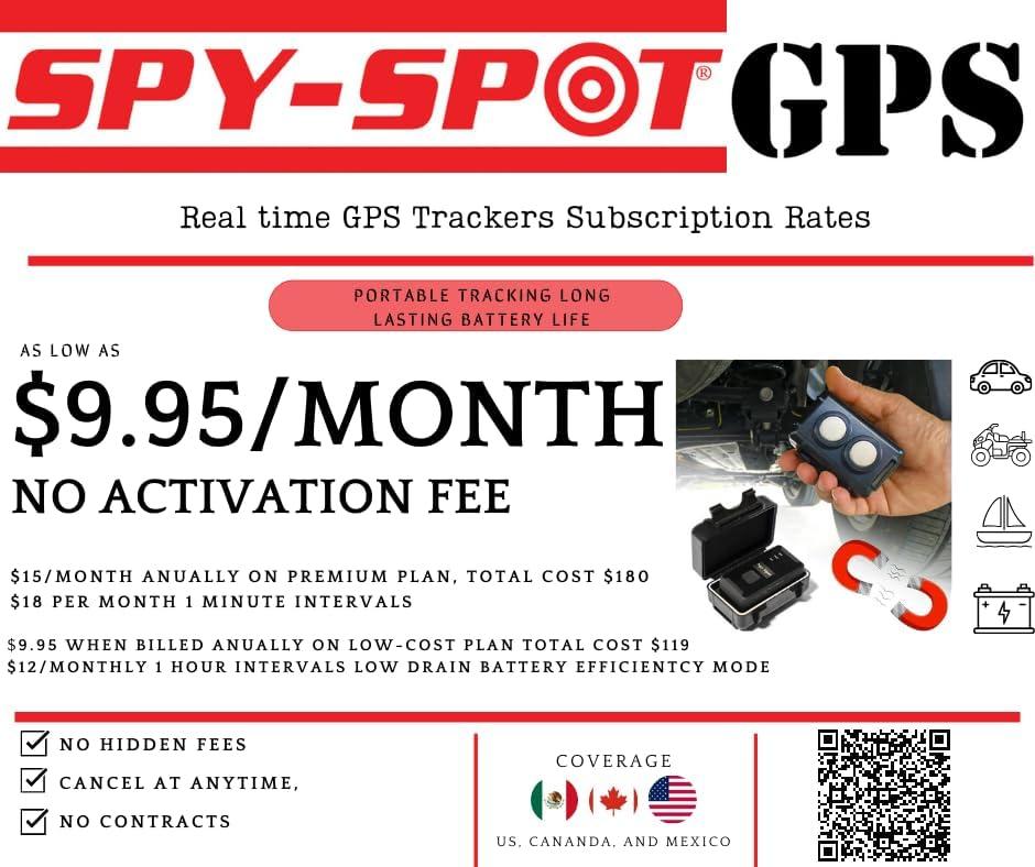 Spy Spot SpySpot Tracking Kit - 4G Queclink GL320MG GPS Tracker with Magnetic Waterproof Case, Battery and USB Adapter - Subscription Required