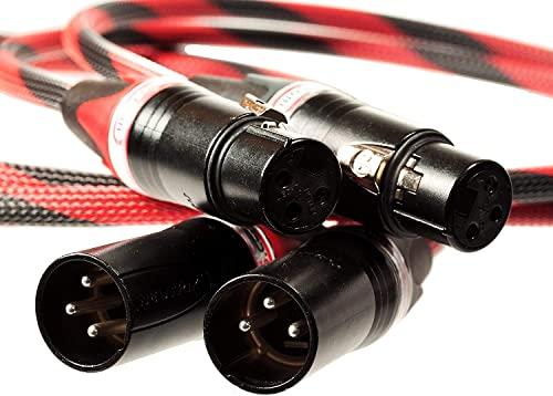 BETTERCABLES.COM BETTERCABLES.COM Silver Serpent Anniversary Edition Red/Black Balanced XLR Audiophile Audio Cables (Pair - 2 Cables) - High-End, High-Performance, Silver/Copper Hybrid, Low-Capacitance - 6 Feet