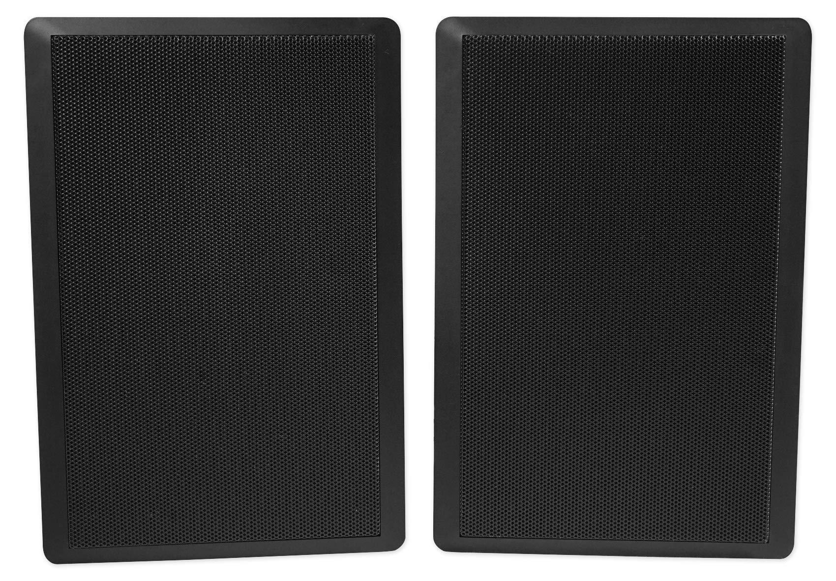 Rockville Rockville Pair Rock Slim 70B Black 5.25\" 70V Commercial Restaurant Wall Speakers