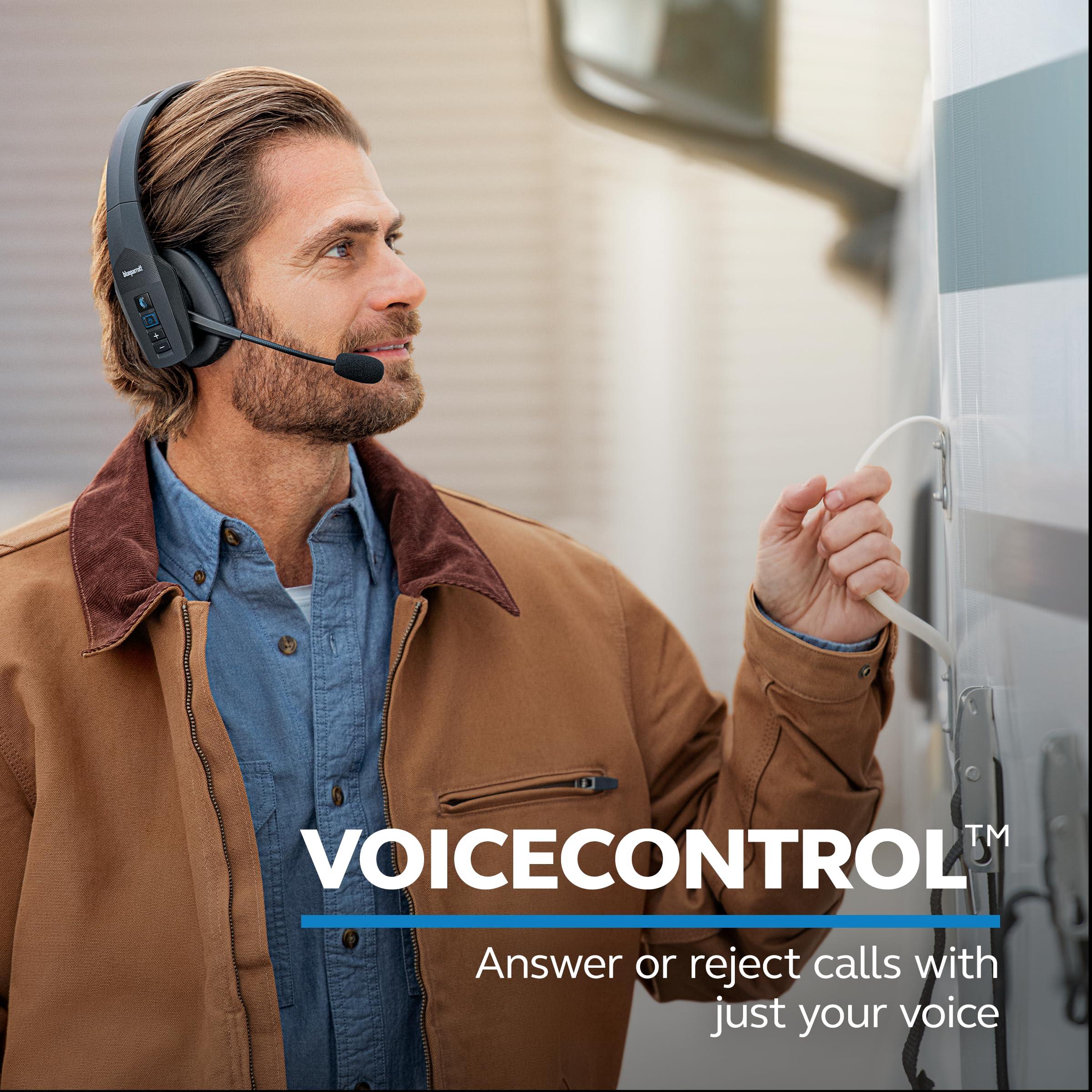 BlueParrott BlueParrott B450-XT Noise Cancelling Trucker Bluetooth Headset  Updated Design with Industry Leading Sound & Improved Comfort, Ideal for Anyone On The Go, Up to 24 Hours of Talk Time, Black