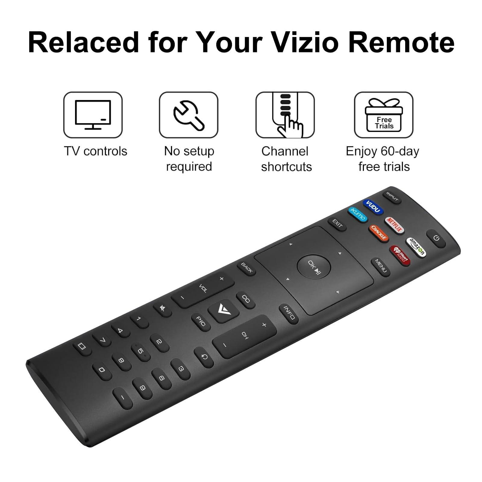 MOKEMAKE Replacement for Vizio Smart TV Remote, 2-Pack Cover & Remote for Vizio TV Remote Control Compatible for VIZIO All LED LCD HD 4K UHD HDR Smart TV