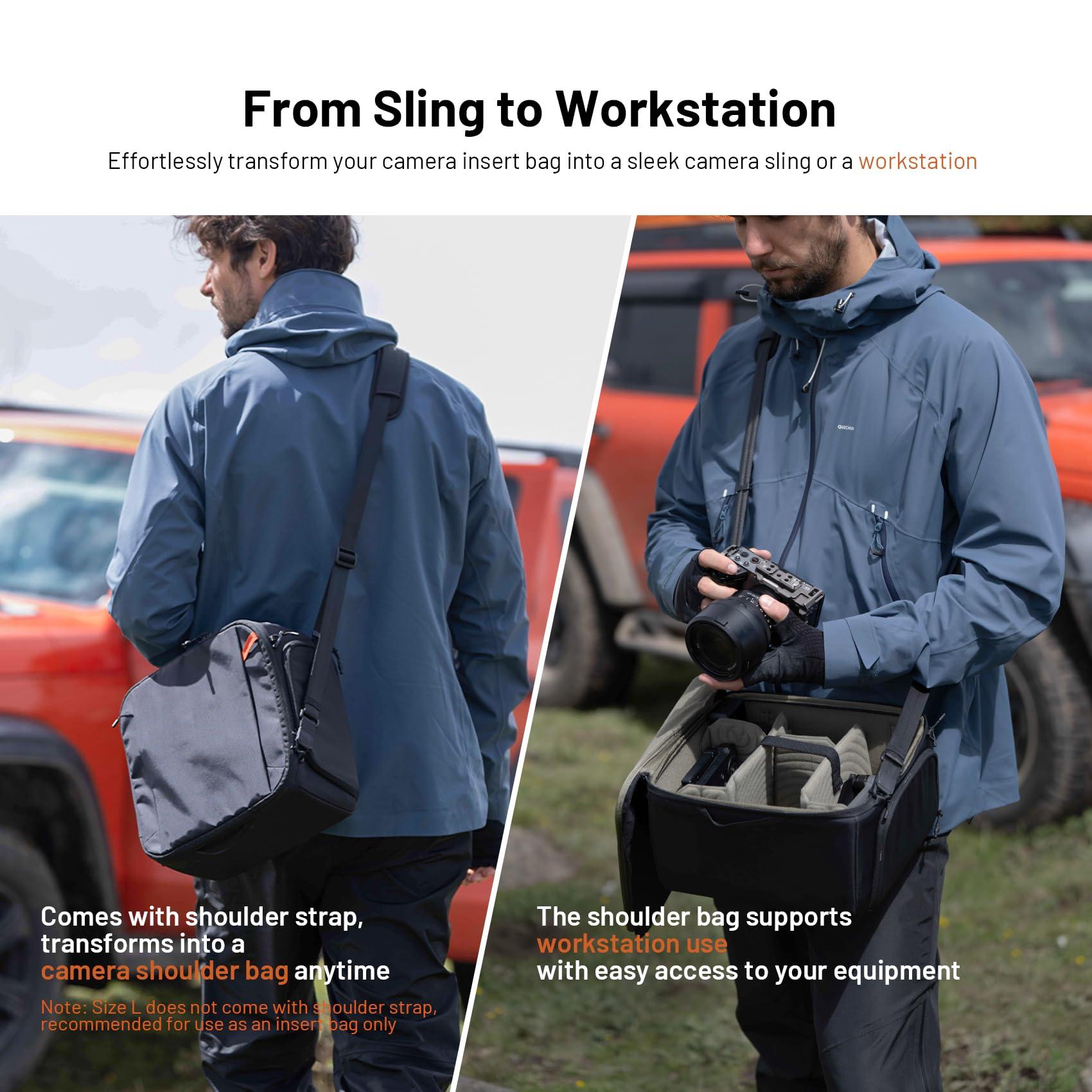 PGYTECH PGYTECH OnePro Flex Backpack 50L+Camera Insert Bag M, Fits DSLR/SLR/Mirrorless Cameras/Lenses and Other Gear, Lightweight Outdoor Hiking Bundle for Photography, Travel Bag with Laptop Compartment