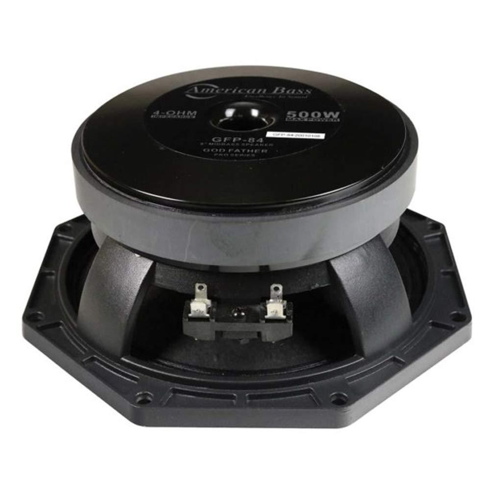 Tayte .AVD. American Bass Godfather 8 inches Midrange Car Speaker, 500 Watt Maximum Power, Mid Bass Car Audio Stereo Woofer Loudspeaker, 8 inch 4 Ohm Voice Coil