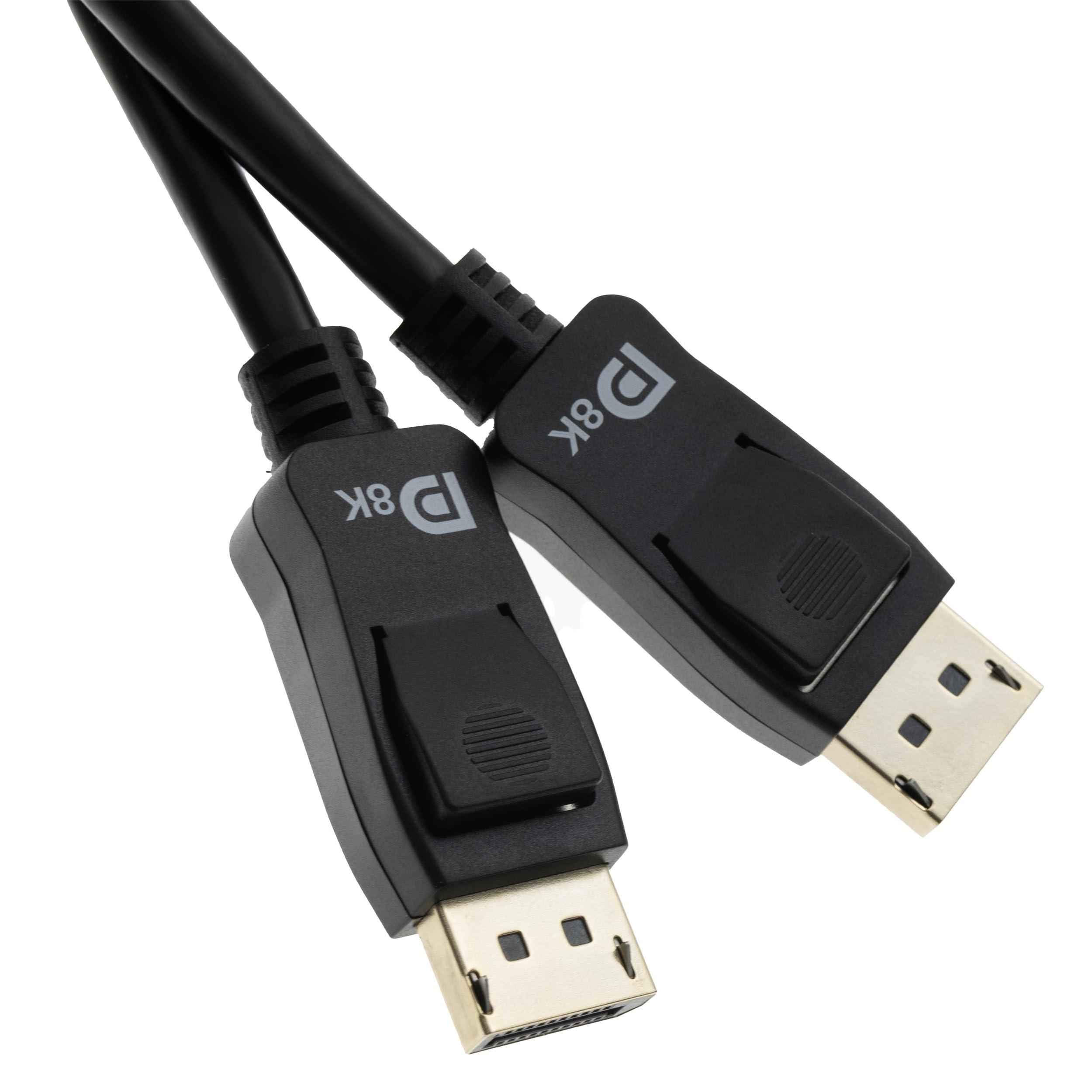 CableWholesale VESA Certified DisplayPort 1.4 Video Cable Male to Male - 32.4 Gbit/s, 8K@60Hz/4K@120Hz, HDR, DSC, Gold-Plated Connectors, 6 Feet