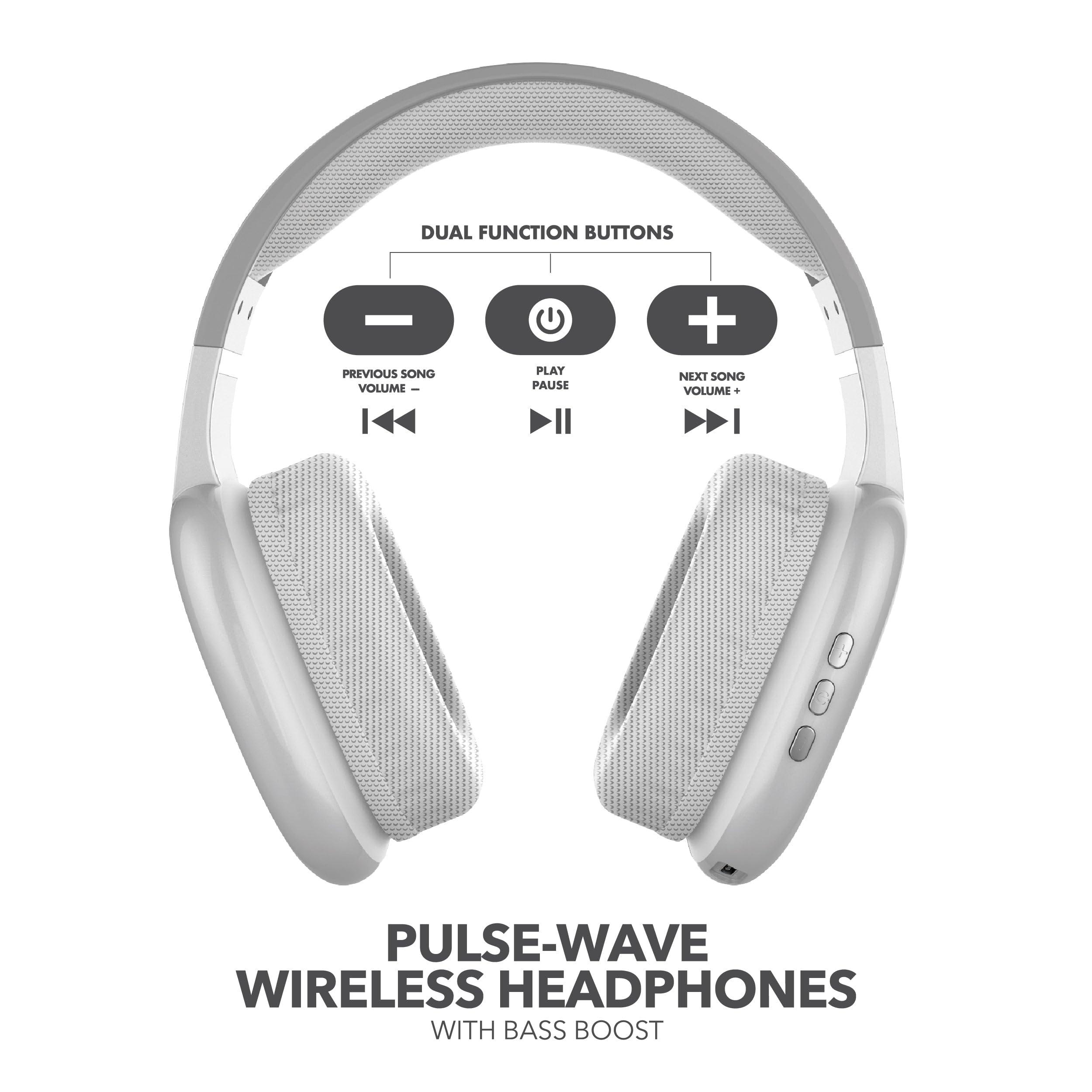 RCA RCA Wave-56 Wireless Headphones, 20 Hour Battery Life, Hi-Res Audio, Enhanced Bass, Transparency Mode, Lightweight Comfort, Travel Friendly Design, White