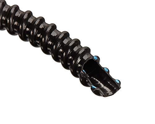 HydroMaxx HydroMaxx® Flexible Corrugated PVC Non-Split Tubing and Convoluted Wire Loom - UV Stabilized - Rated for Outdoor Use (1" dia x 100 ft, Black)
