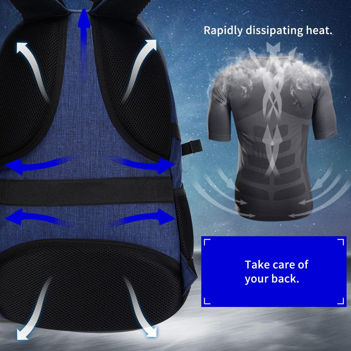 SHRRADOO SHRRADOO Anti Theft Laptop Backpack Travel Backpacks with usb Charging Port for Women Men College Backpack Computer Bag Fits 16.3 Inch Laptop,Royal Blue