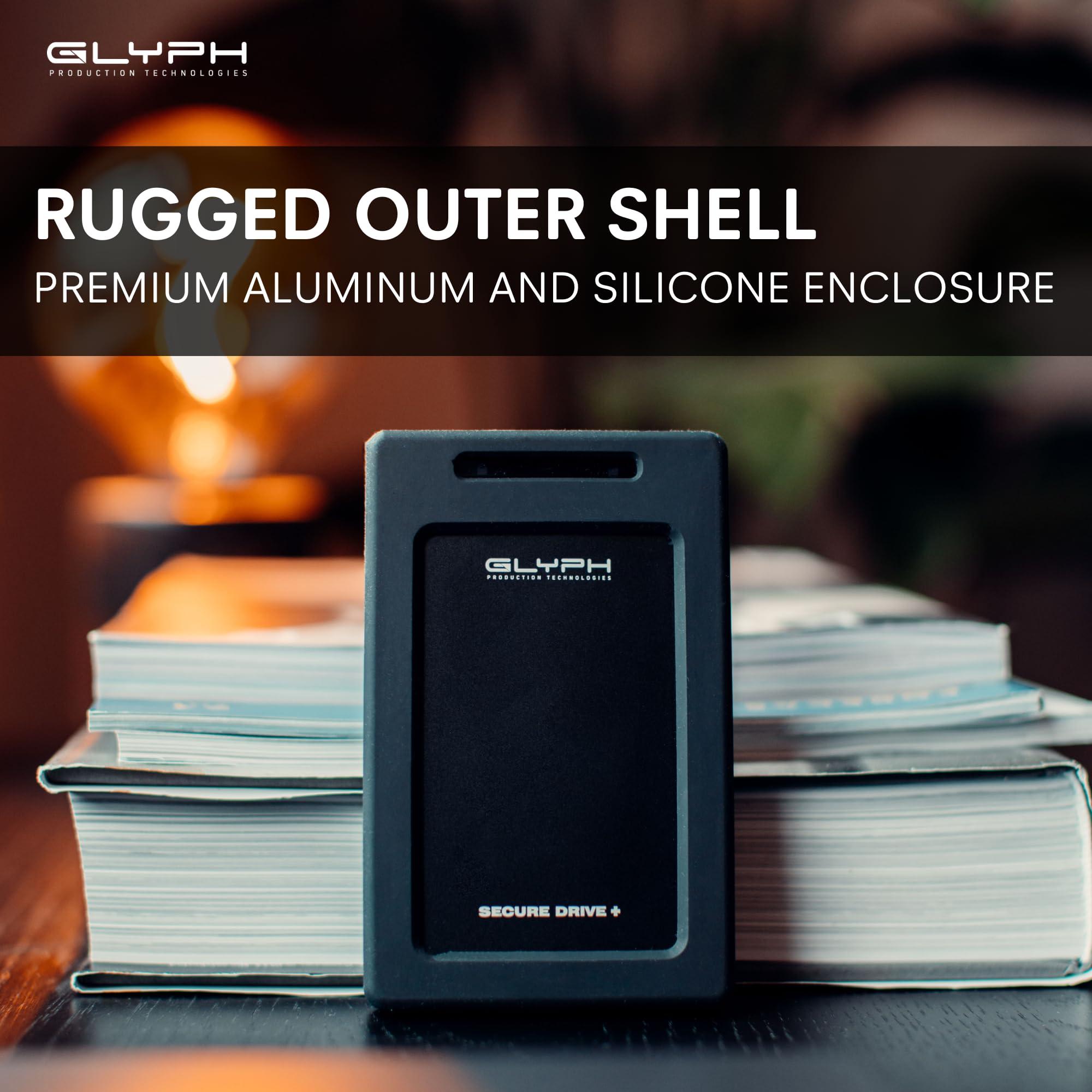 Glyph Production Technologies Glyph SecureDrive+ 1TB Professional Encrypted Rugged Mobile Hard Drive with Bluetooth