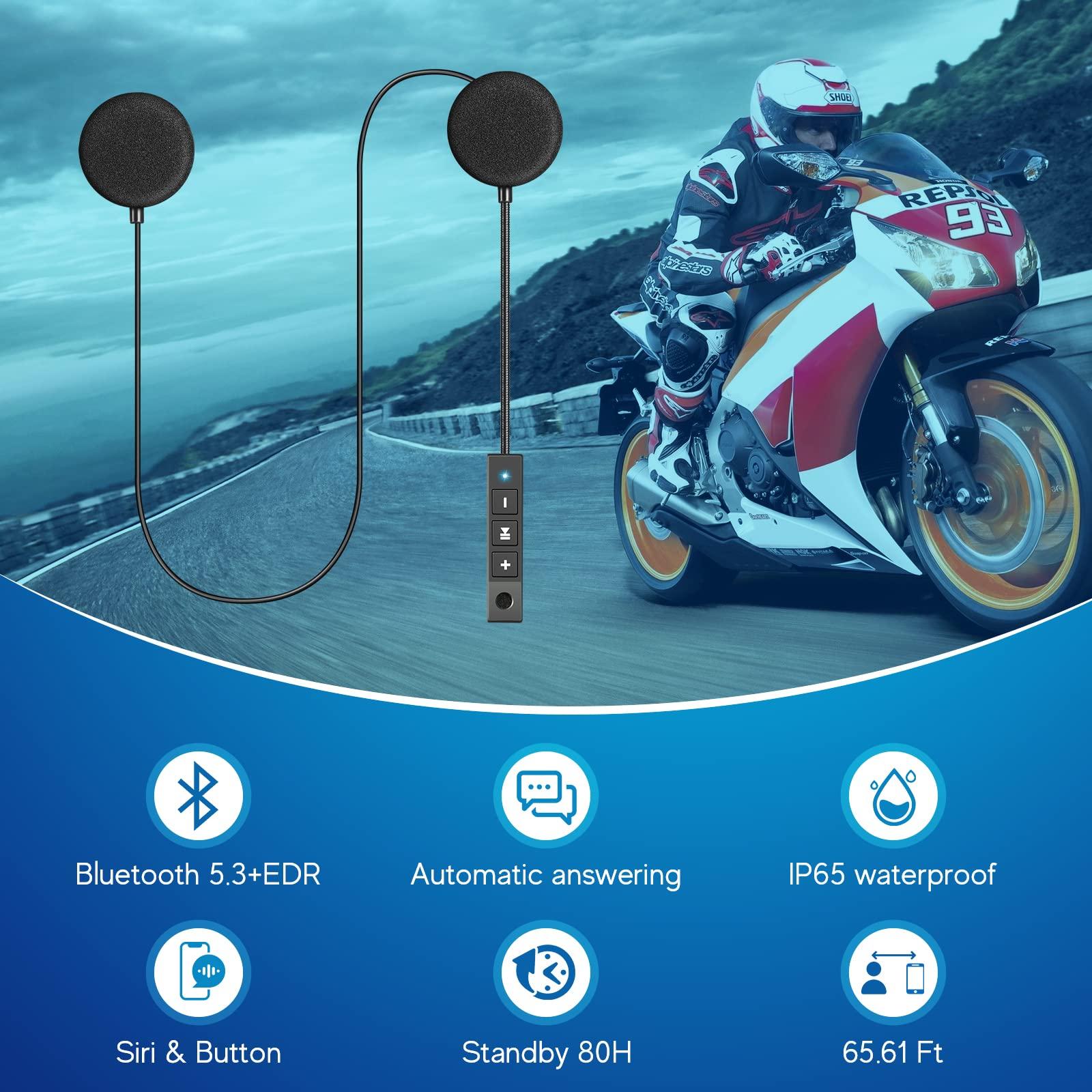 MAXTO MAXTO Motorcycle Helmet Bluetooth Headset Outdoor Hands-Free Speaker Bluetooth 5.3 EDR Wireless Motorcycle Headset Automatic anwser High Sound Quality Headphone