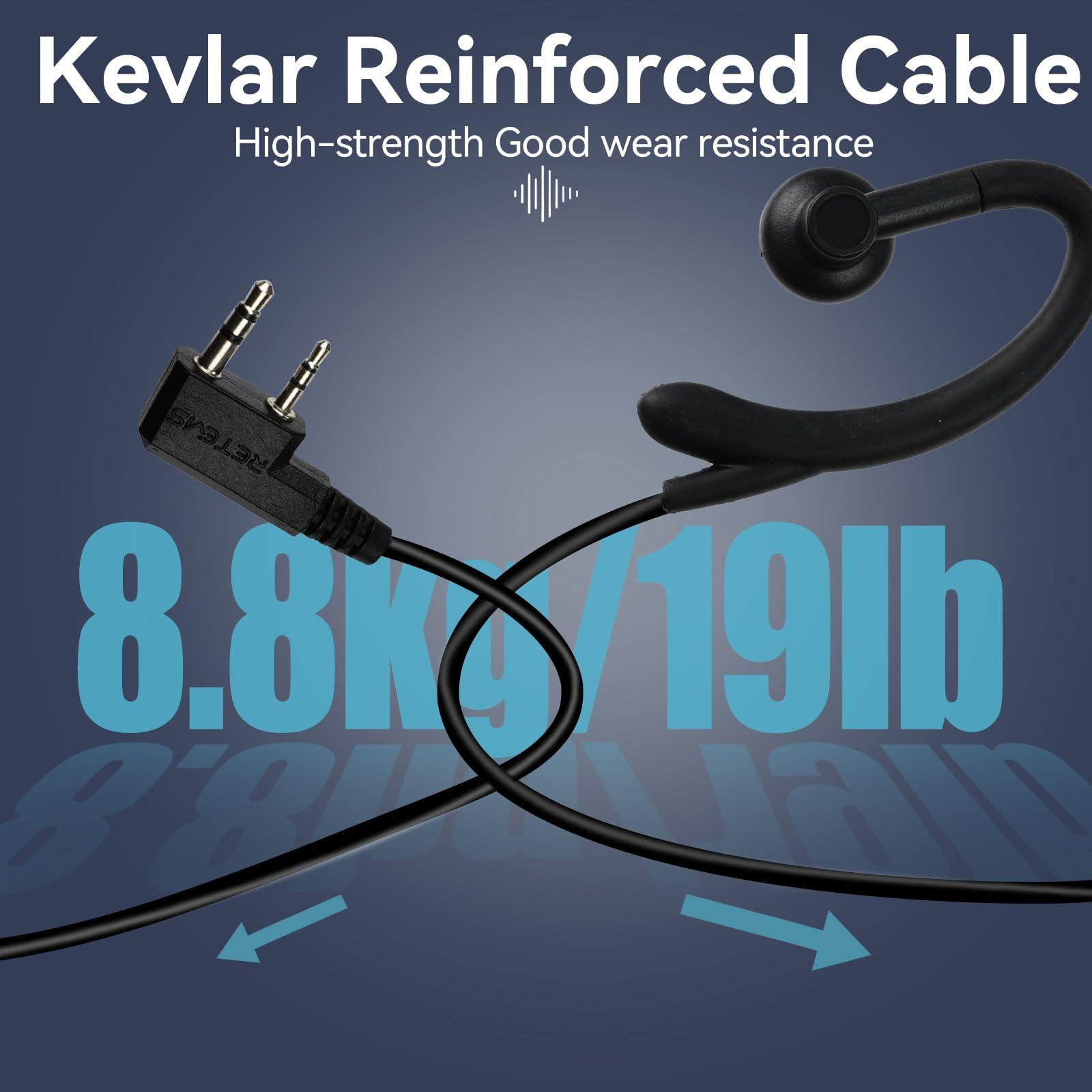 Retevis Retevis RT68 Walkie Talkie(10 Pack) Bundle with Earpiece(10 Pack),2 Way Radios Rechargeable with USB Charging Base and Adapter,Retevis G-Type Walkie Talkie Earpiece with Mic