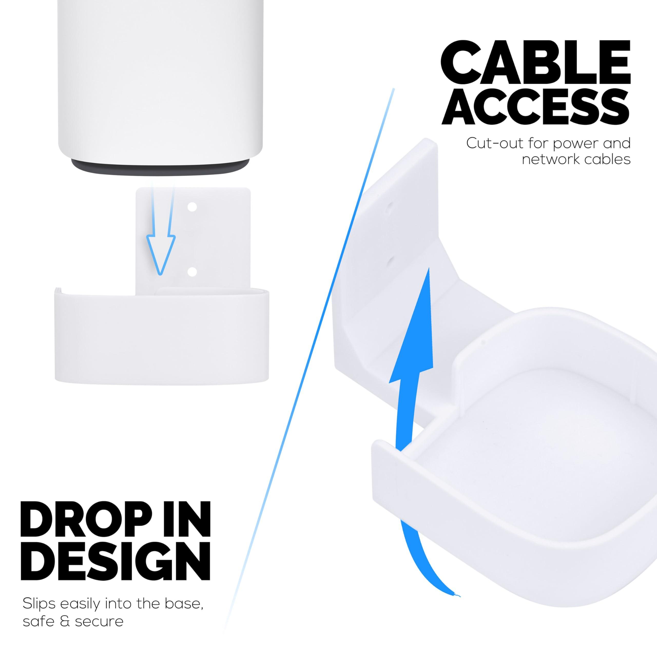 BRAINWAVZ Screwless Wall Mount for Linksys Velop Pro 6E (AXE5400) WiFi Mesh Router, Easy to Install Holder, Adhesive & Screw Mounting Option, by Brainwavz