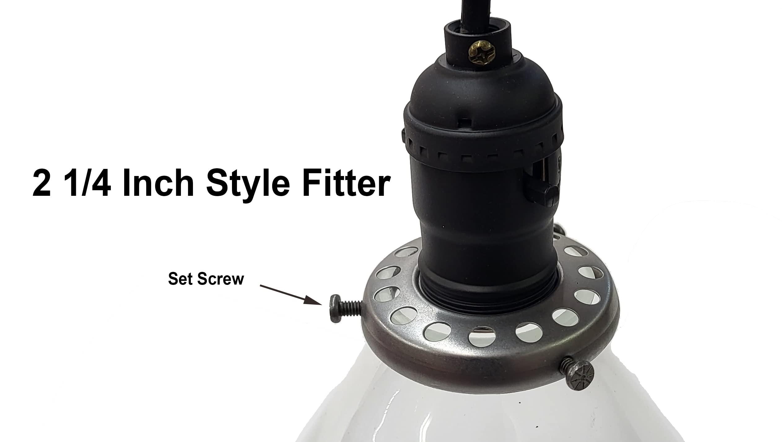 B&P Lamp B&P Lamp 2 1/4\" Fit, Satin Crystal \"Rose\" Shade, 2 3/4\"H