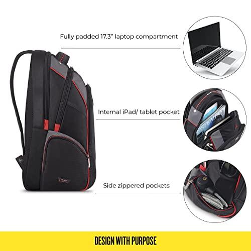 Solo New York Solo New York Launch 17.3-Inch Laptop Backpack with Hardshell Front Pocket, Black