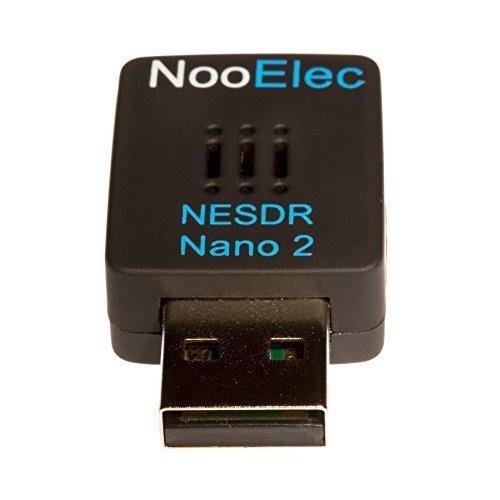Nooelec NESDR Nano 2 - Tiny Black RTL-SDR USB Set (RTL2832U R820T2) with MCX Antenna. Software Defined Radio, DVB-T and ADS-B Compatible, ESD Safe