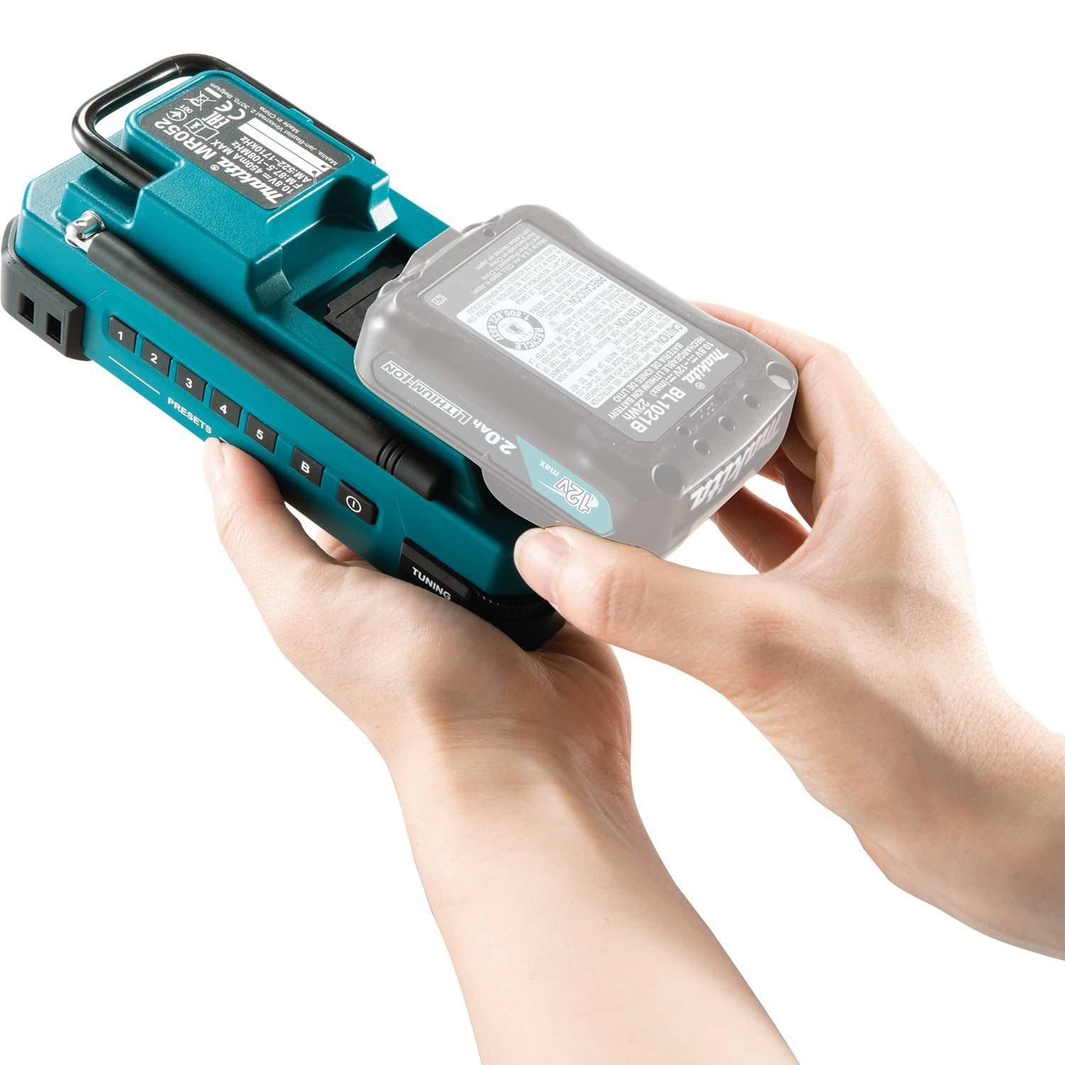 Makita Makita RM02 12V max CXT Lithium-Ion Cordless Compact Job Site Radio, Tool Only