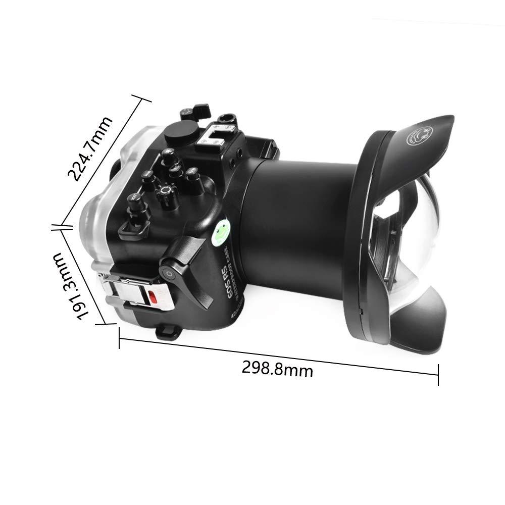 Sea frogs Sea frogs Camera Housing Compatible with Canon EOS R5 with 17-40mm f/4L Wide Angle Lens,Waterproof IPX8 Rated, 40m/130ft Depth Protection Underwater Camera Case, Ideal for Diving, Surfing, Rowing