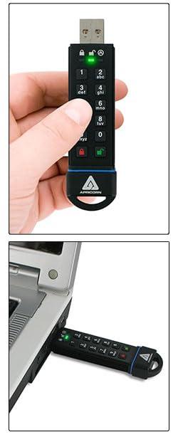Apricorn Apricorn Aegis Secure Key - USB 3.0 Flash Drive, ASK-256-240GB Encrypted USB Memory MM1278 ASK3-240GB
