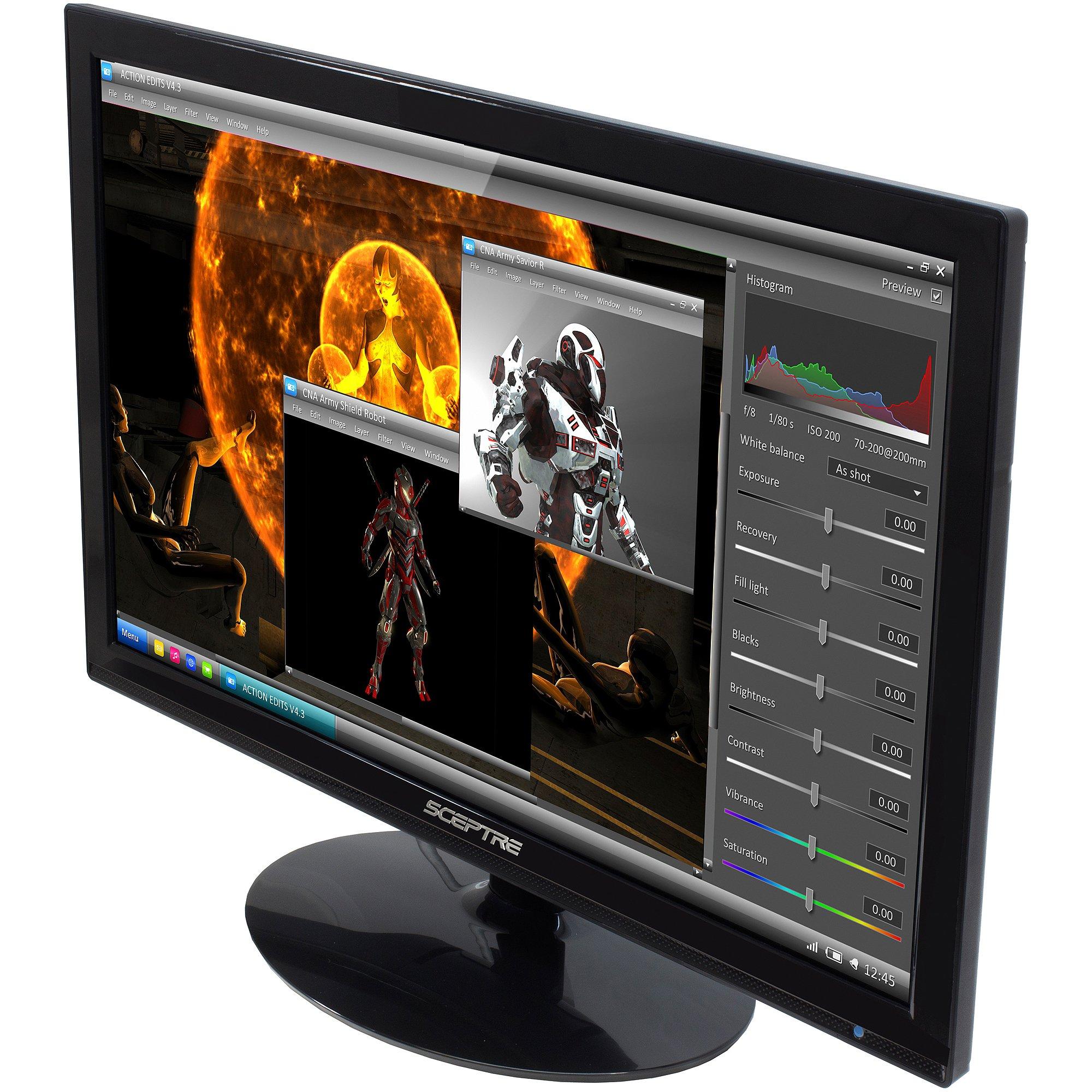 Sceptre Sceptre 24-inch FHD LED Gaming Monitor 2X HDMI VGA 75Hz Build-in Speakers, Machine Black