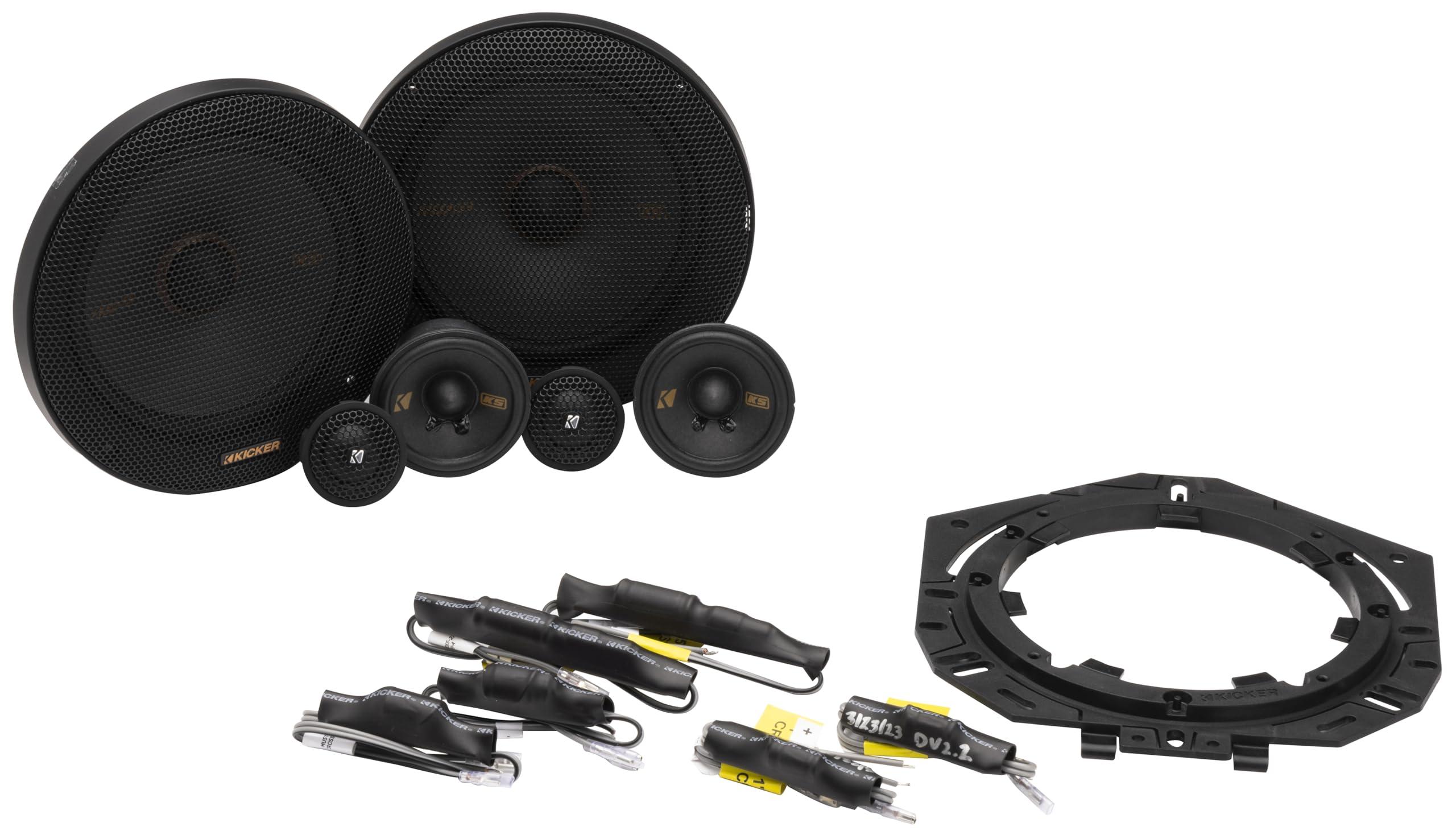 KICKER KICKER 51KSS365 Component Speaker System, 3-Way Design, Two - 6.5\" Woofers, Two - 2.75\" Midrange, Two - 1\" Tweeters, in-Line 12dB Crossovers, 100 Watts RMS, 200 Watts Peak