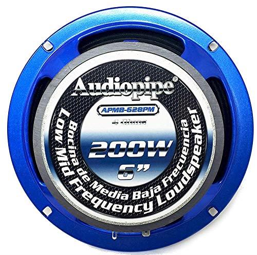 Audiopipe Audiopipe 6" 200 Watt Low Mid Range Loudspeaker 4 Ohm Slim Mount APMB-628PM