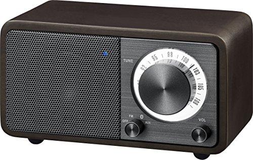 Sangean Sangean WR-7DK Wood Cabinet Mini Bluetooth Speaker with FM Radio Tuner and Aux-in Dark Cherry/Wood