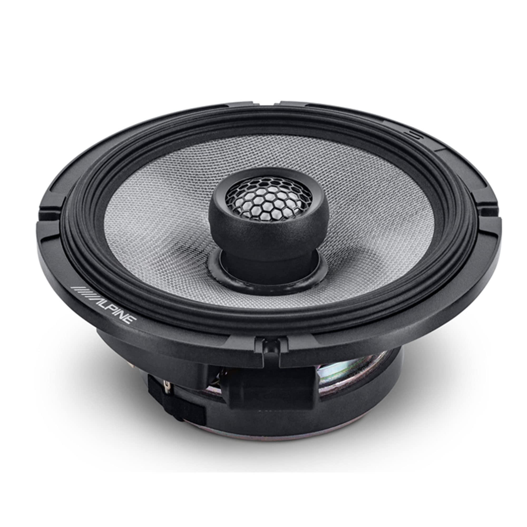 Alpine Alpine R2-S65 High-Resolution 6.5" Coaxial with RKFR65 3-Piece Foam Fast Ring Speaker Enhancement