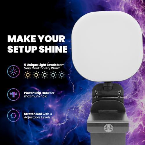 Abel Gaming Live Streaming Kit- Perfect for Streaming Video Games on Twitch, YouTube, Podcasts and Working from Home. includes 1920x1080p Webcam, Professional USB Microphone, and One LED Multi-Color Light