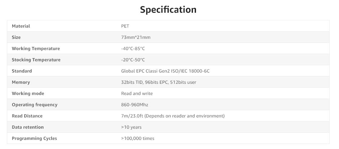 OSSIYGAR UHF RFID tag 9662 Long Distance Passive Alien H3 Adhesive Inlay Markable Lable (Pack of 100)