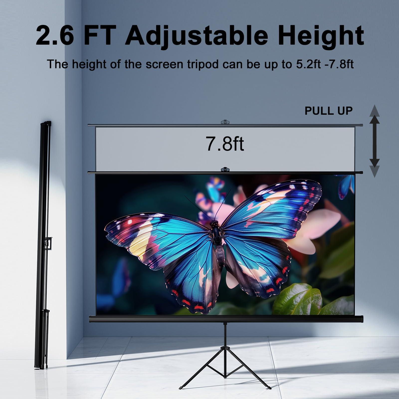 SCREENMAX 80 INCH Stand Screen and 120 INCH Foldable Screen Combo