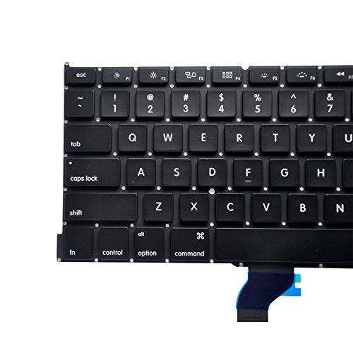 Padarsey Padarsey Replacement Keyboard Without Backlit and Frame Compatible for MacBook Pro A1502 13" 2013-2015 Retina Series Black US Layout, Compatible with Part Numbers ME864 ME865 ME866(6 Months Warranty)