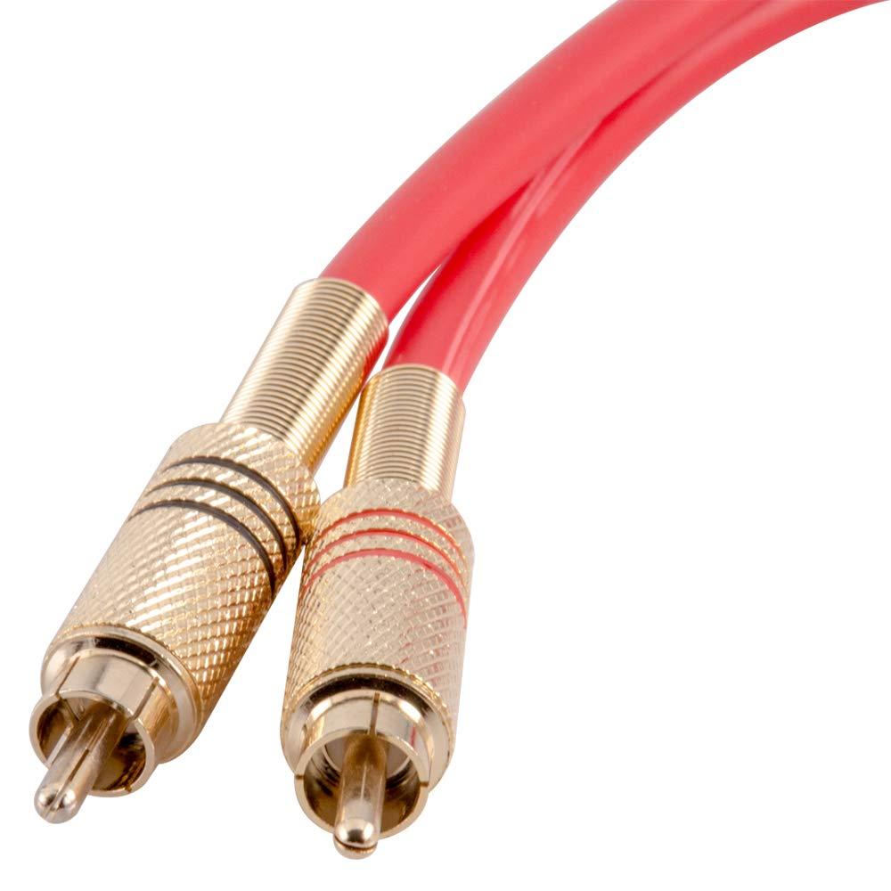 Seismic Audio Seismic Audio Premium Red 3 Foot Dual RCA Male Audio Patch Cable (SAPRCA3-RD)