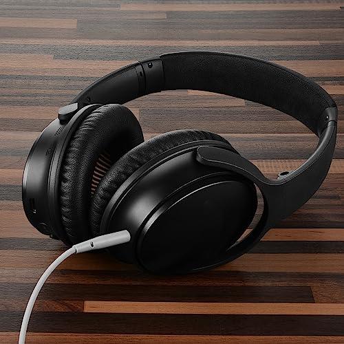 GEEKRIA Geekria Audio Cable with Mic Compatible with Bose QuietComfort SE, QC45, QC35II, QC35, QC25, 700 Cable, 2.5mm Replacement Stereo Cord with Inline Microphone and Volume Control (4 ft / 1.2 m)