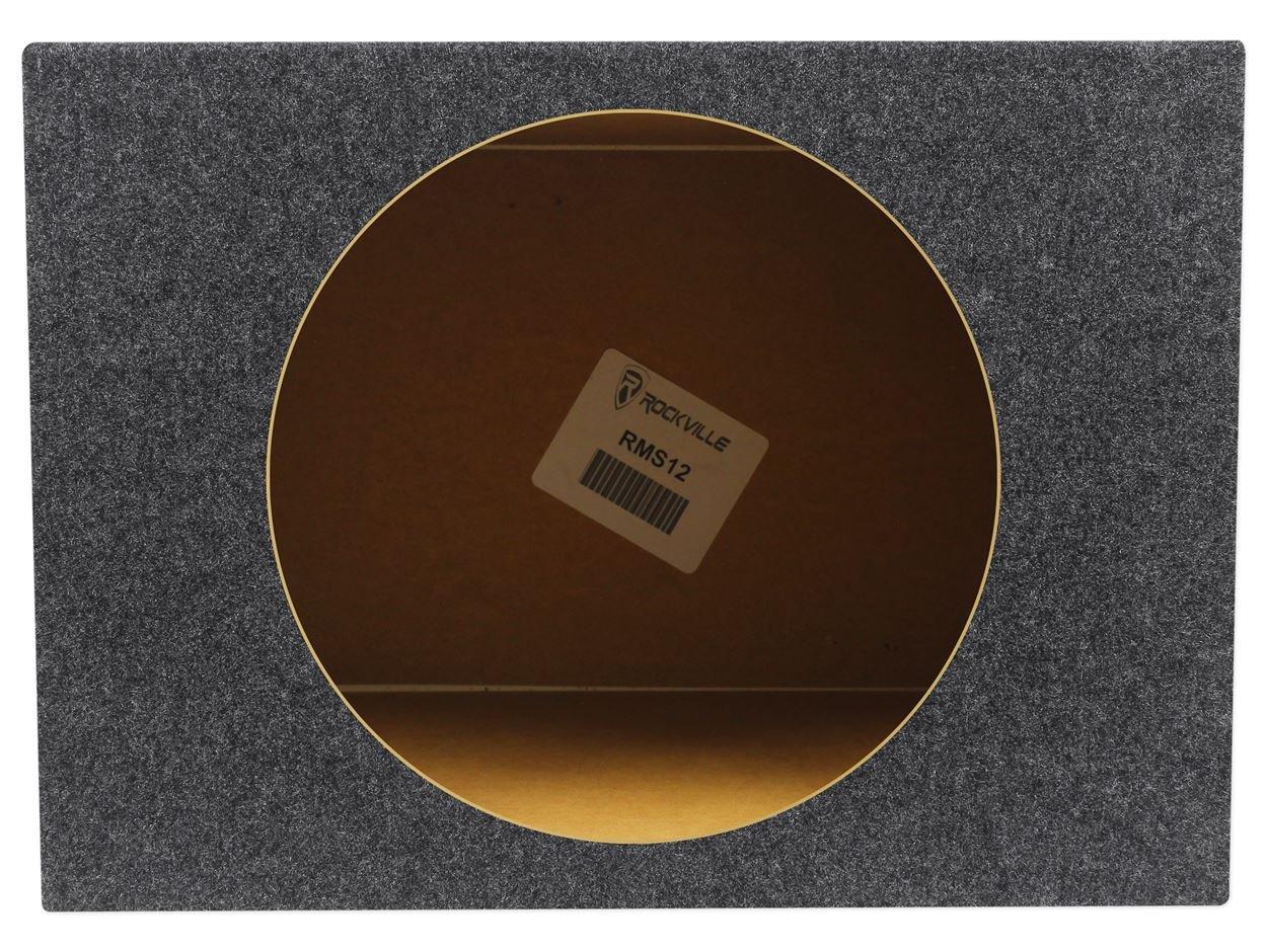 Rockville Rockville RMS12 Single 12" Sealed 1.6 CU FT Car Sub Enclosure Box 3/4" MDF