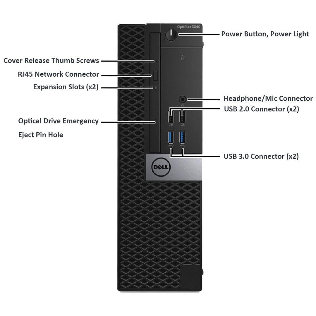 Dell DELL OptiPlex 3040 SFF Desktop Computer Intel Quad Core i7-6700 3.4GHz up to 4.0GHz 16GB Ram 512GB SSD Built-in WiFi & Bluetooth HDMI Dual Monitor Support Wireless Keyboard & Mouse Win10 Pro (Renewed)