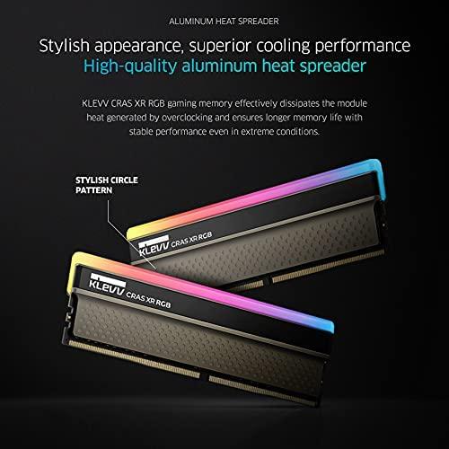 KLEVV KLEVV CRAS XR RGB DDR4 16GB (2x8GB) 3600MHz CL18 1.35V Gaming Desktop Ram Memory SK Hynix Chip XMP 2.0 Ready (KD48GU880-36A180Z)