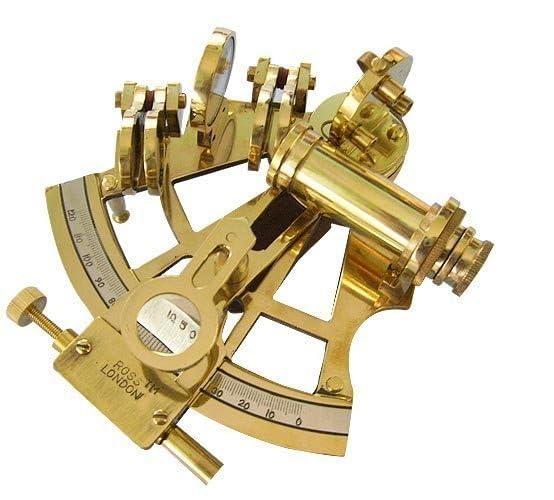 ROYAL CHOICE COLLECTION ROYAL CHOICE COLLECTION Golden Brass Nautical Sextant Brass Navigation Marine Sextant Collectible Marine Solid Brass Sextant Handmade Instruments Antique Sextant Nautical Brass Sextant, Size: 3""