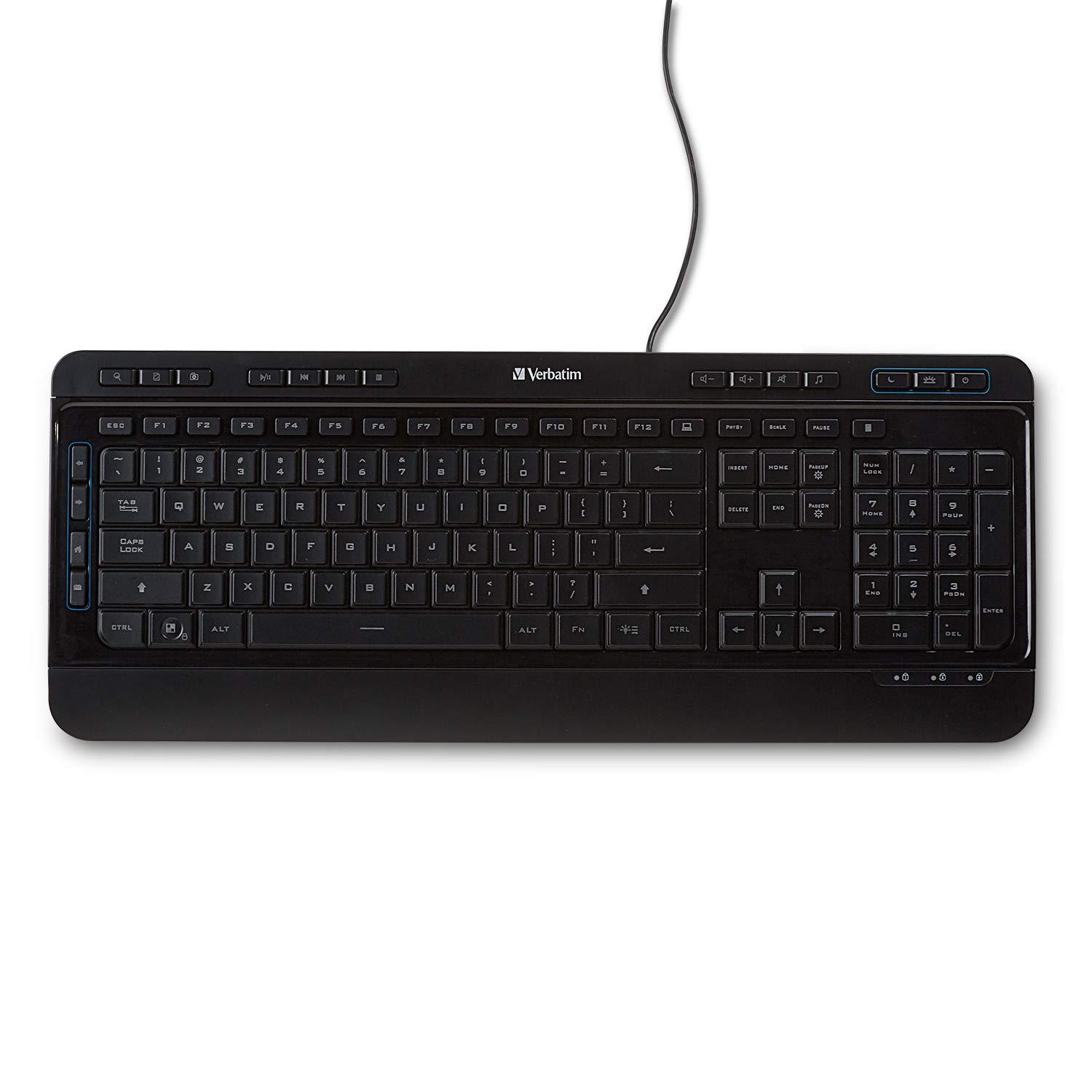 Verbatim Verbatim Illuminated Wired Keyboard (Pack of 3)