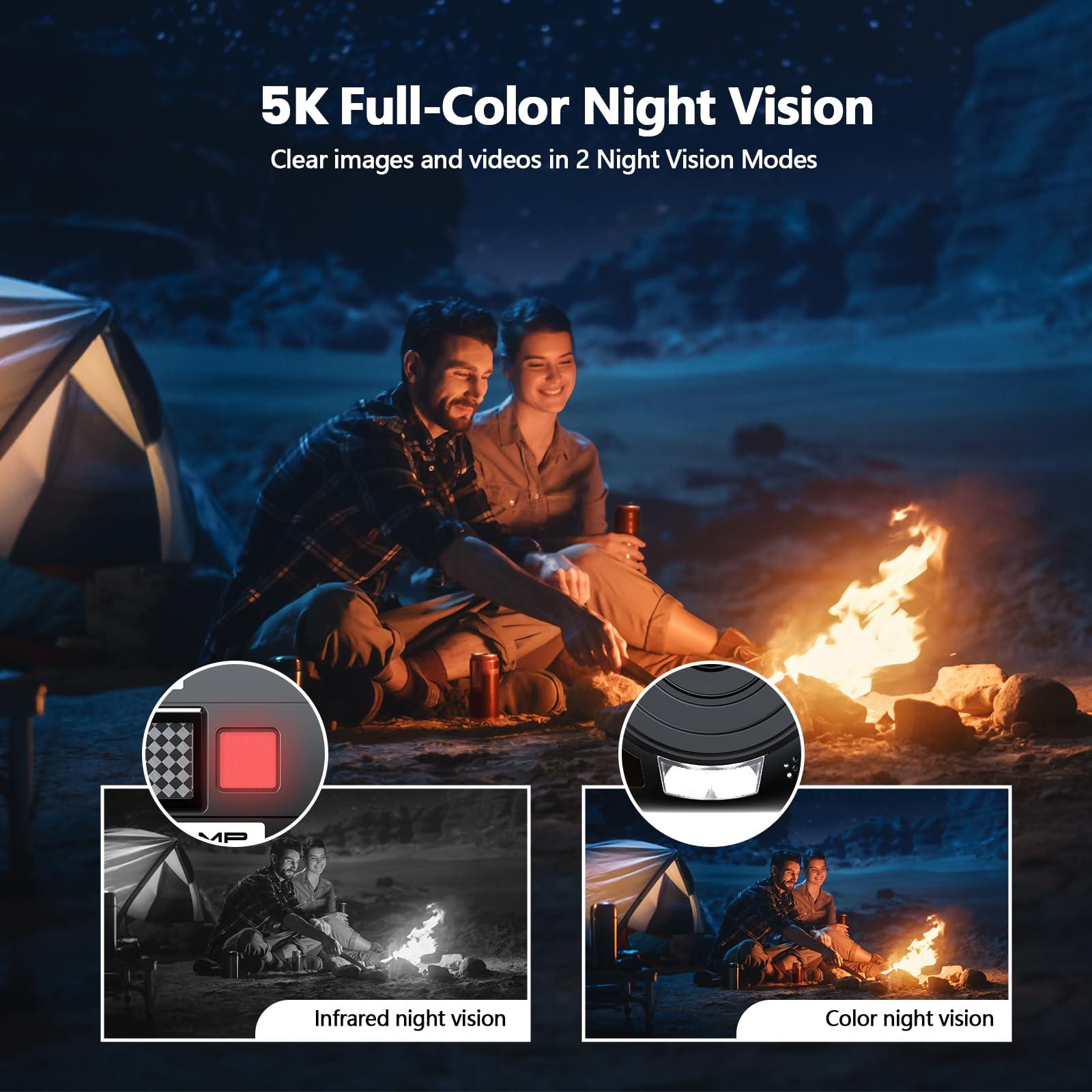 CAMWORLD Camcorder Video Camera, 5K 56MP Vlogging Camera YouTube WiFi Night Vision 3 270 Rotatable Touchscreen Podcast Cameras Recorder with 64GB SD Card, Microphone, Stabilizer, Remote, Batteries, Tripod